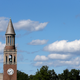 A general view of the Bell Tower on the campus on October 4, 2014 in Chapel Hill, North Carolina.